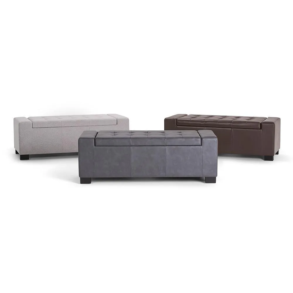 Laredo Storage Ottoman in Vegan Leather