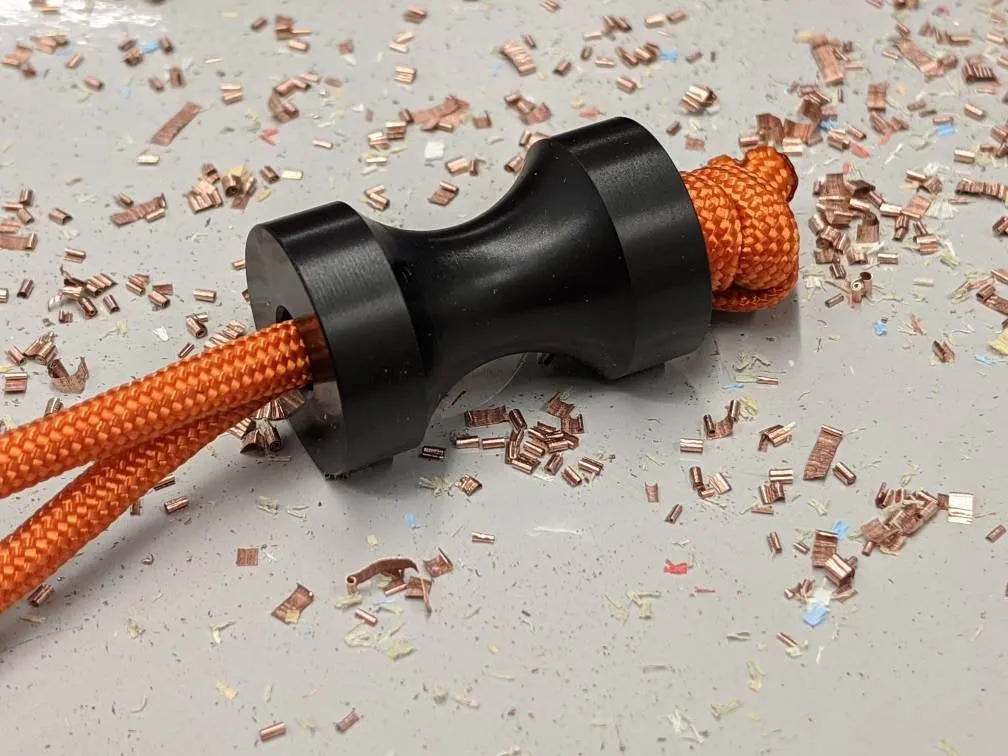 Large Spool Delrin (Acetal) Lanyard Bead and a Free Paracord Lanyard