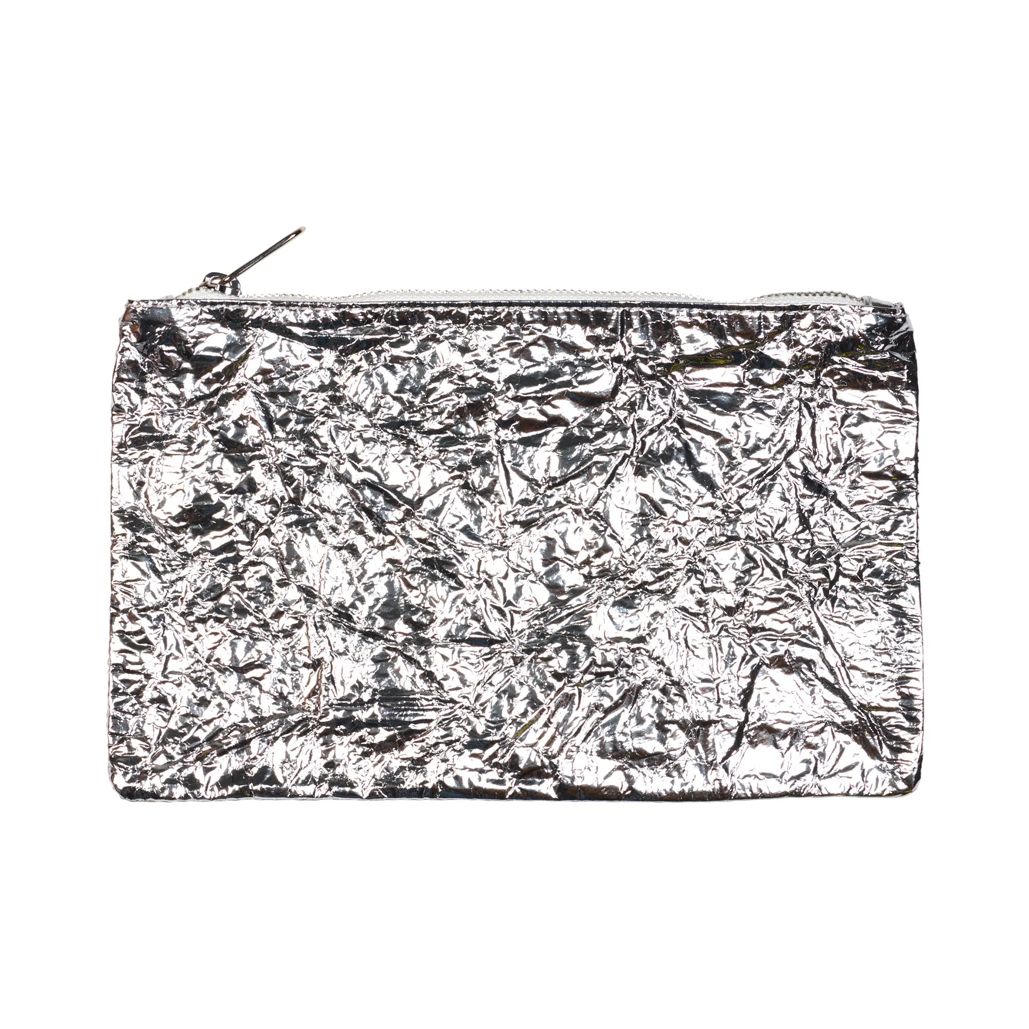 Leather Pouch - Silver, Medium