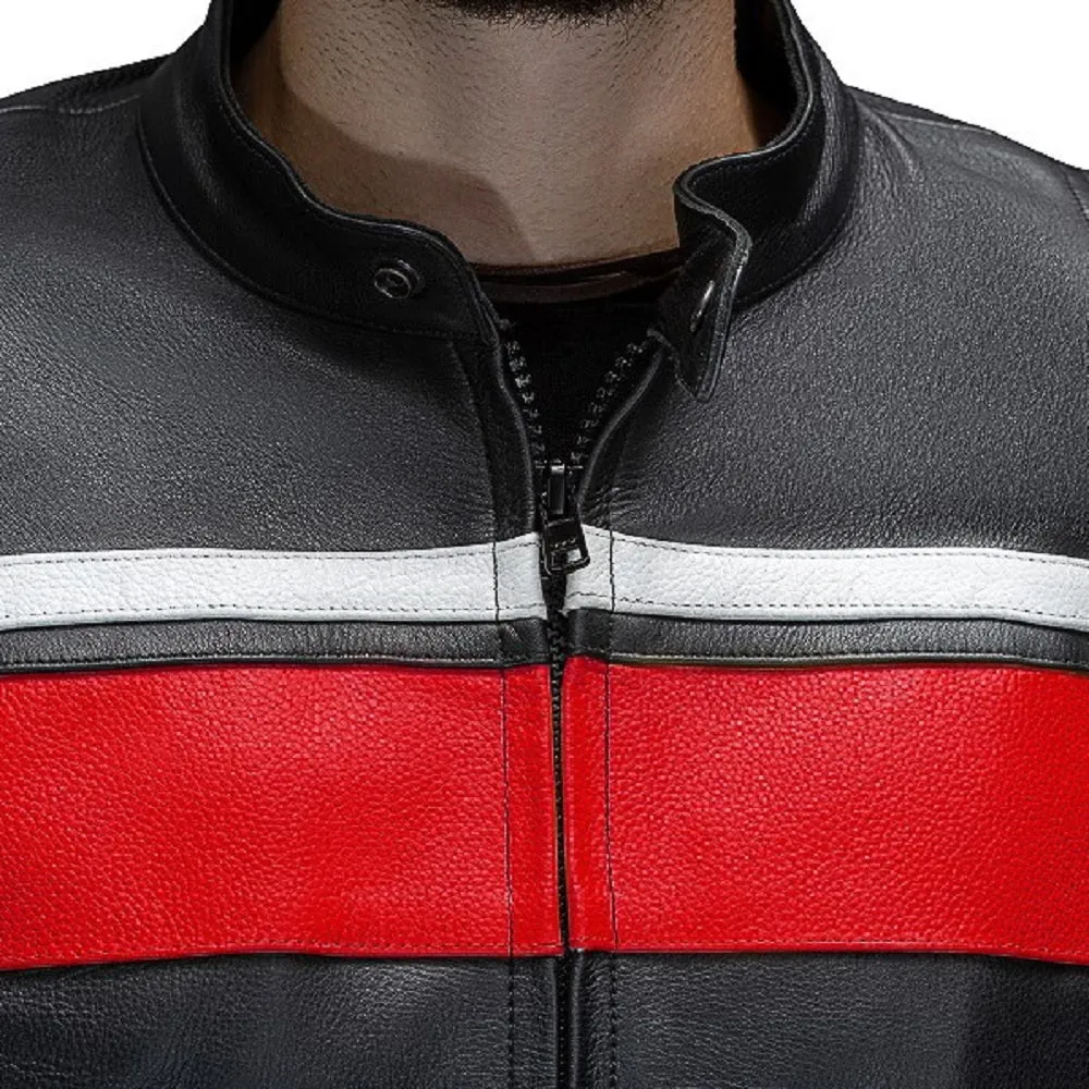 Legacy Red Motorcycle Racing Leather Jacket