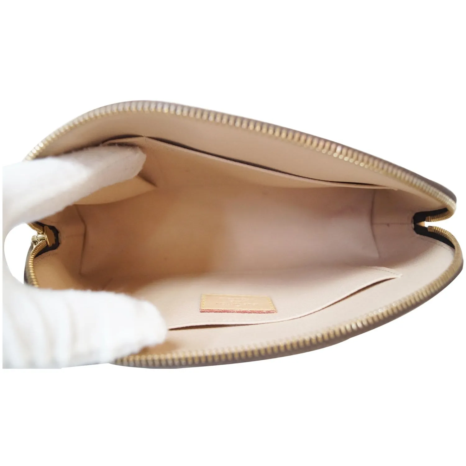 LOUIS VUITTON Monogram Canvas Cosmetic Pouch Brown