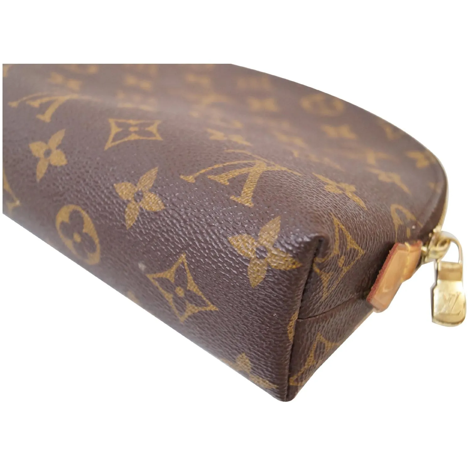 LOUIS VUITTON Monogram Canvas Cosmetic Pouch Brown