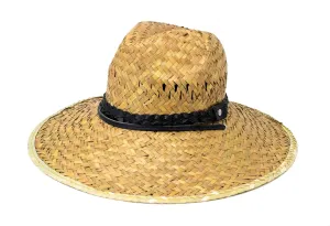LOV3200 Straw Lifeguard w/Faux Leather Band/Chin Cord - O/S