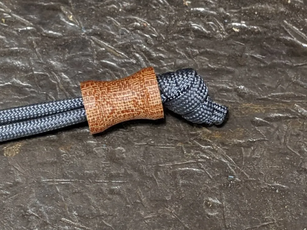 Medium Spool Natural Canvas Micarta Lanyard Bead and a Free Paracord Lanyard