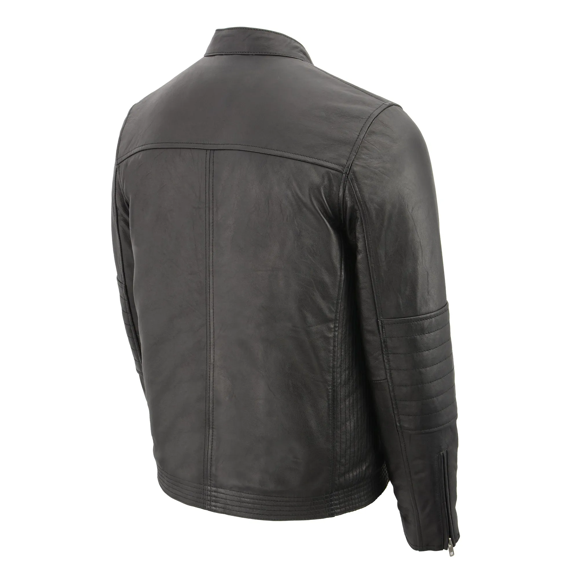 Men's euro collar café jacket w side stitch