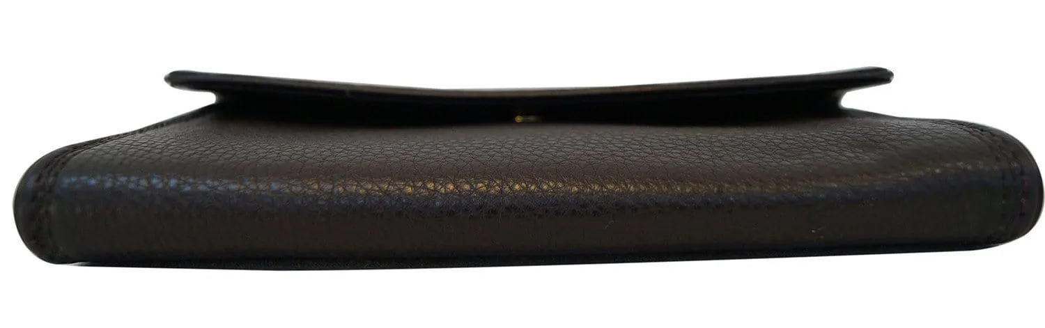 MICHAEL KORS Trifold Dark Brown Leather Wallet E2970