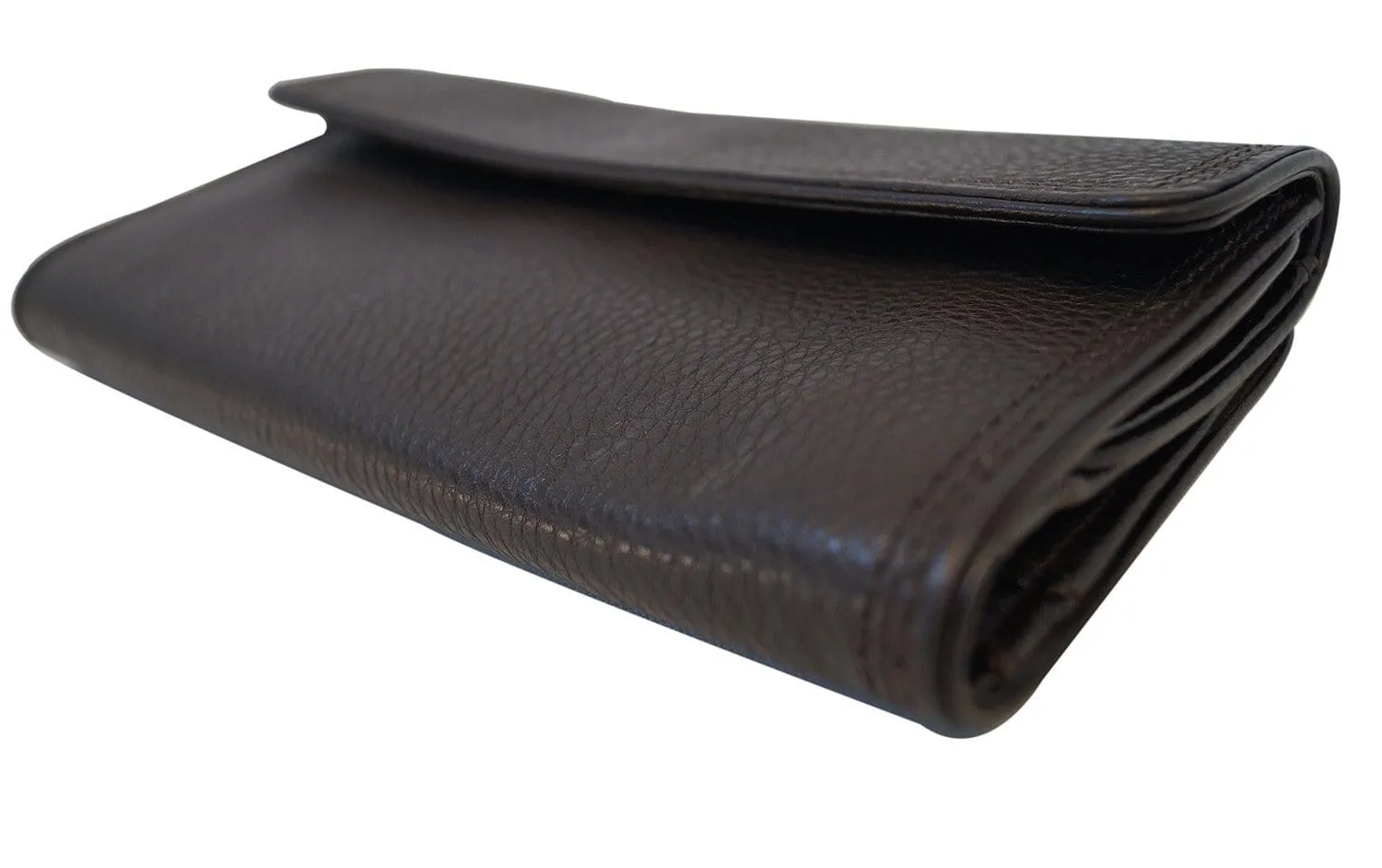 MICHAEL KORS Trifold Dark Brown Leather Wallet E2970