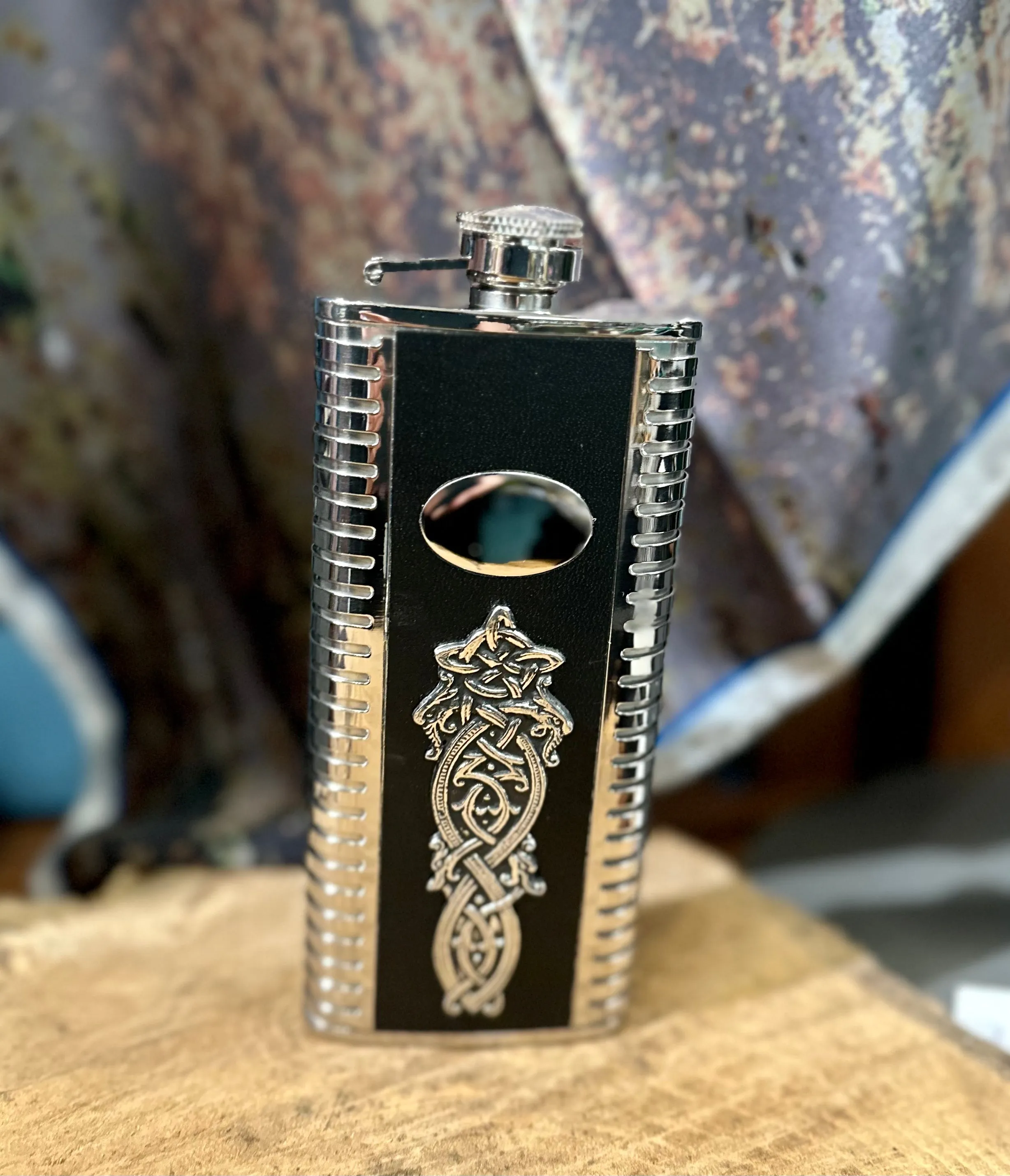 Mullingar Pewter Celtic Knot Hip Flask