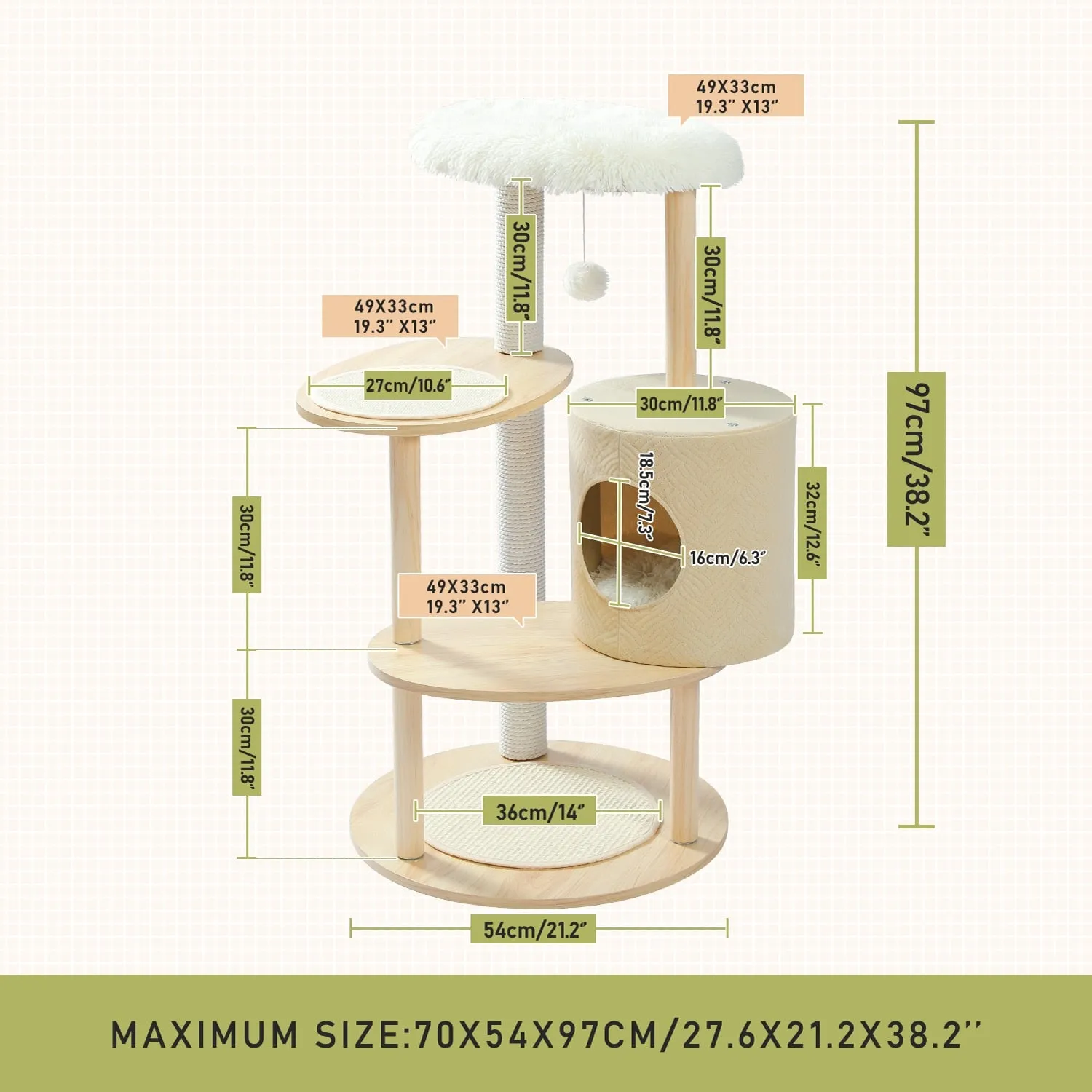 Multi-Level Cat Sisal Tower