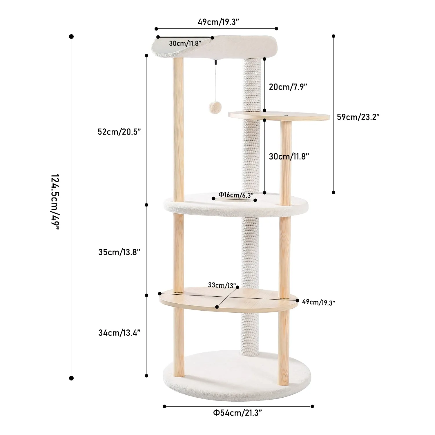 Multi-Level Cat Sisal Tower