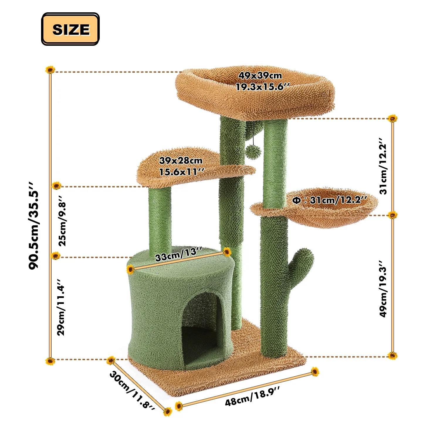 Multi-Level Cat Sisal Tower