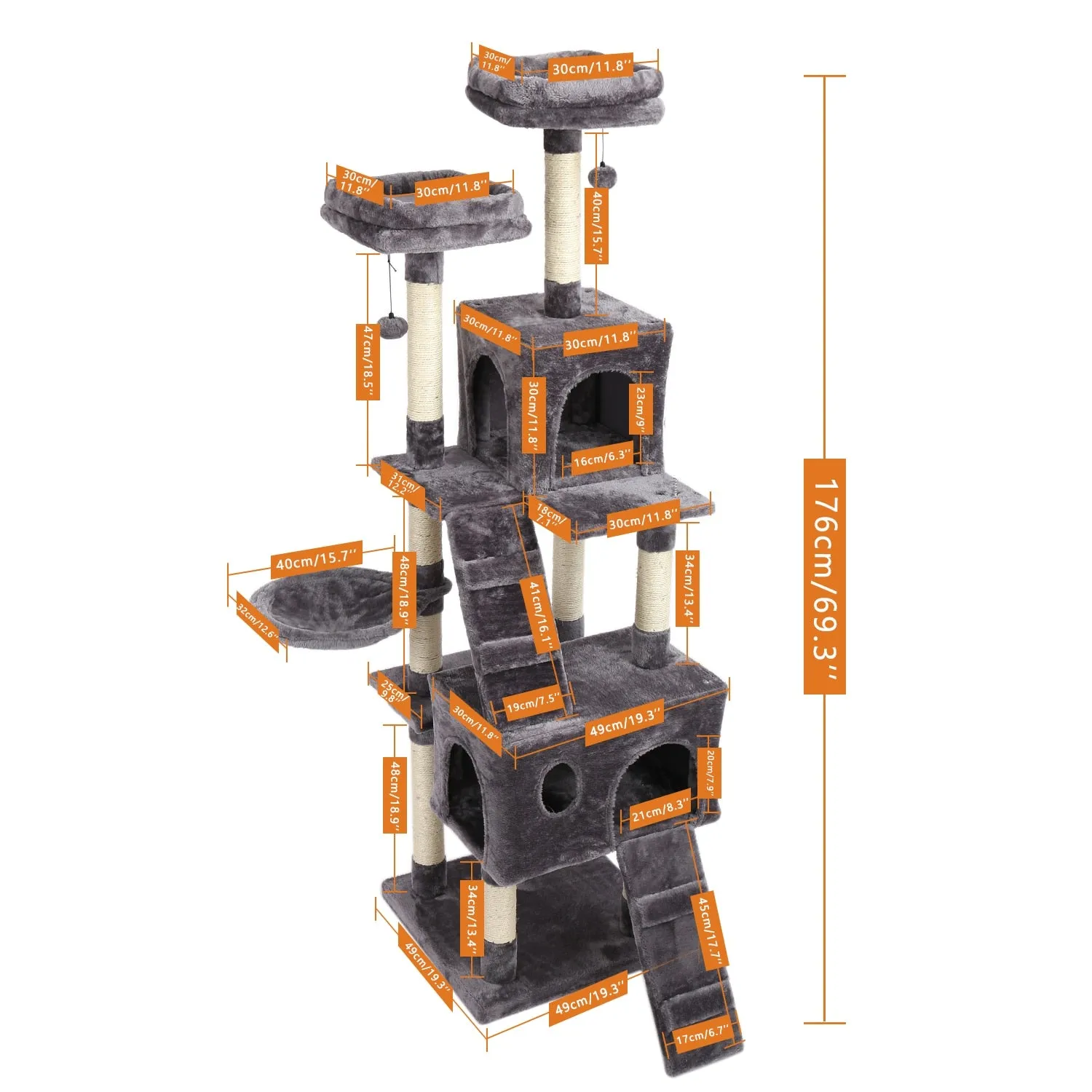 Multi-Level Cat Sisal Tower