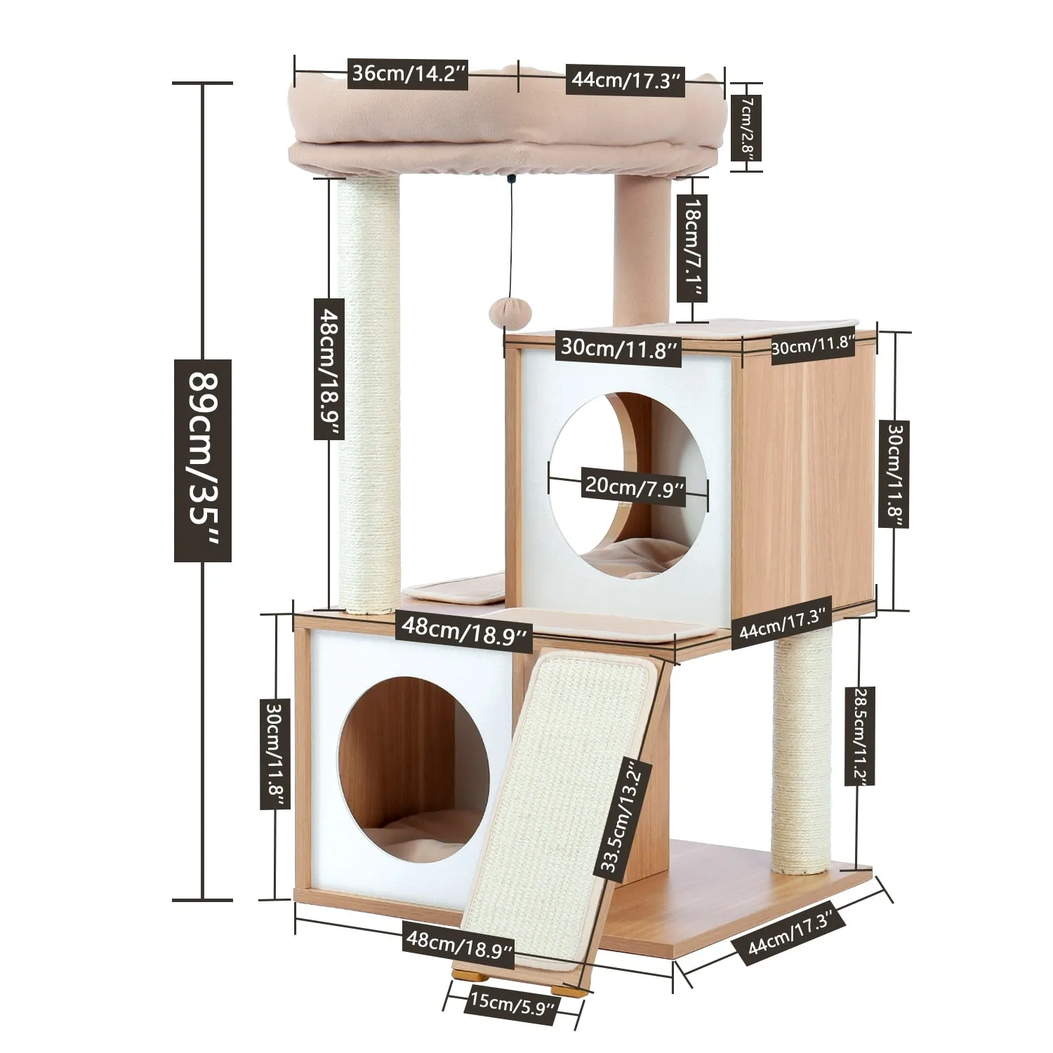 Multi-Level Cat Sisal Tower