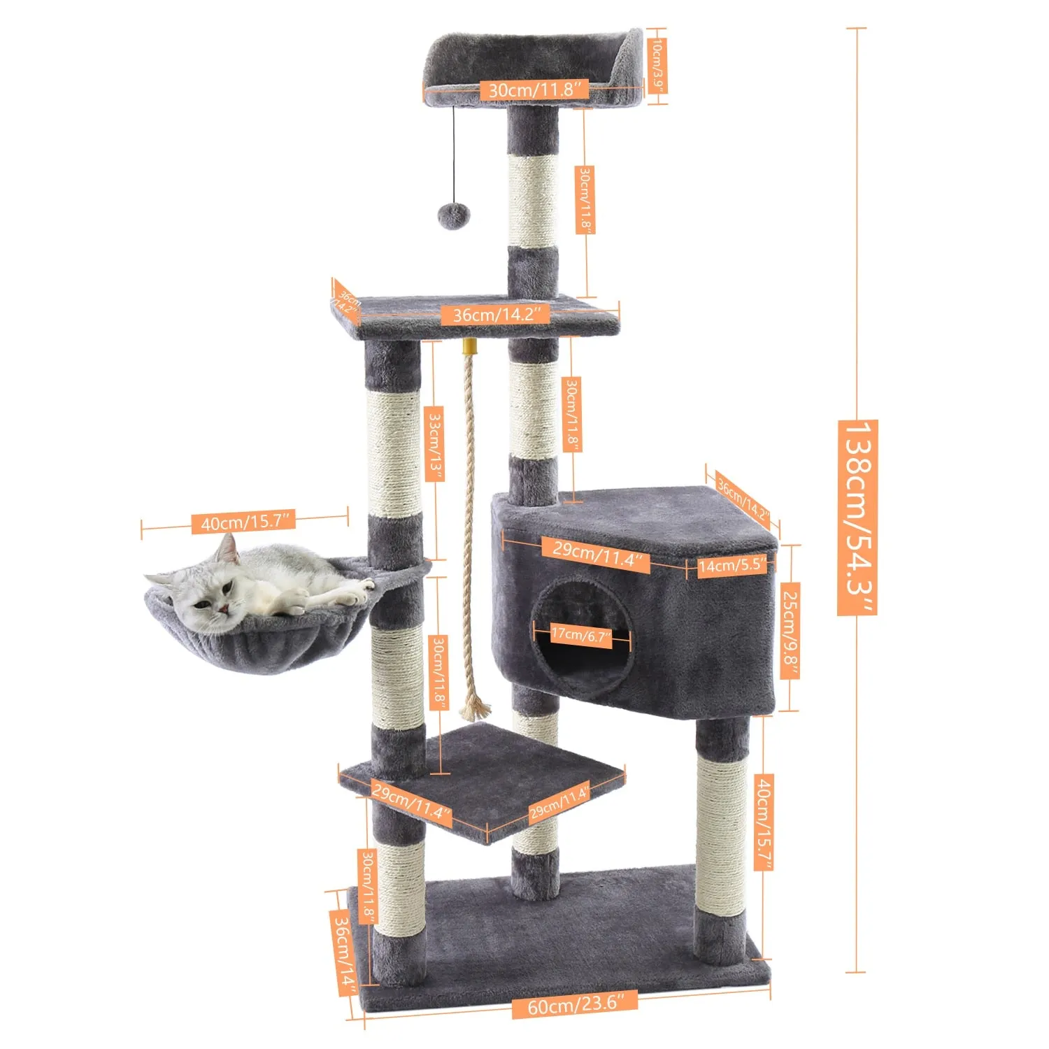 Multi-Level Cat Sisal Tower