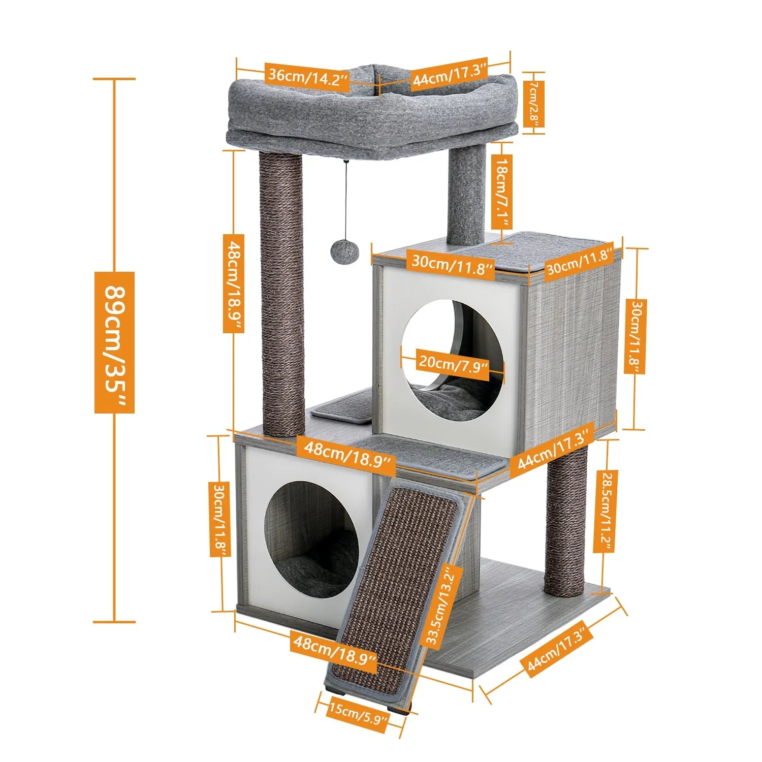 Multi-Level Cat Sisal Tower
