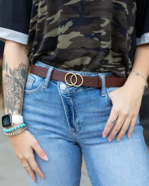 MY HEART DOUBLE O BUCKLE BELT - 2 COLORS