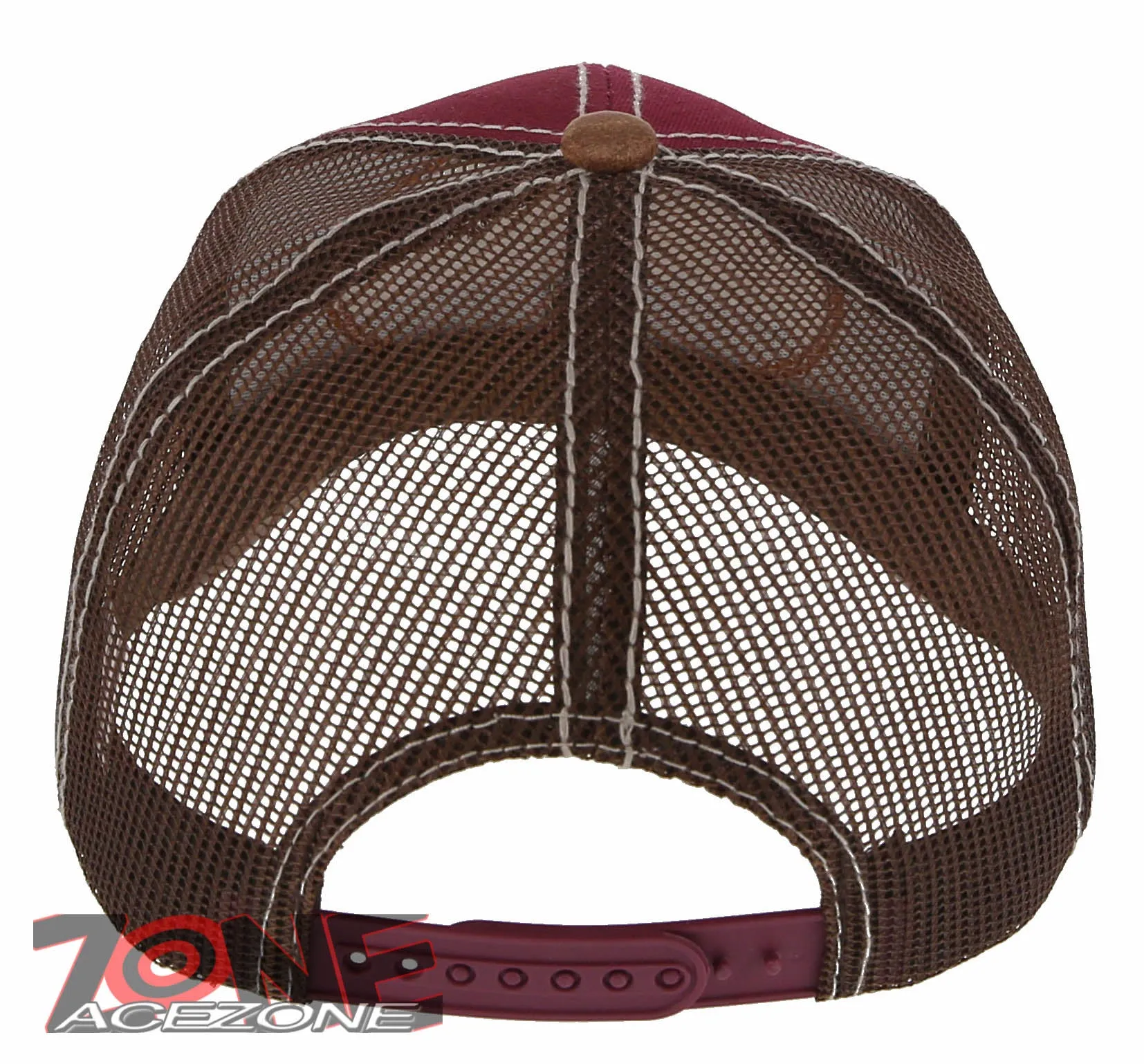 NEW! COW SKULL BULL HEAD RODEO HORSE SHOE STAR TRUCKER BASEBALL CAP HAT BURGUNDY