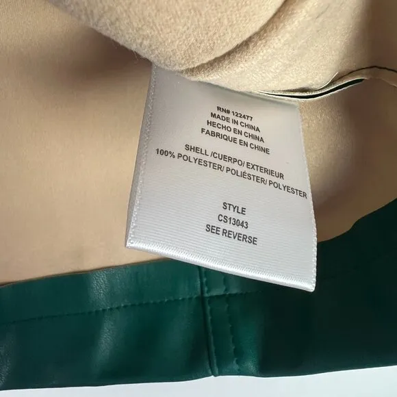 NWT NSR Faux Leather Pencil Skirt Nordstrom Green Size XS NEW