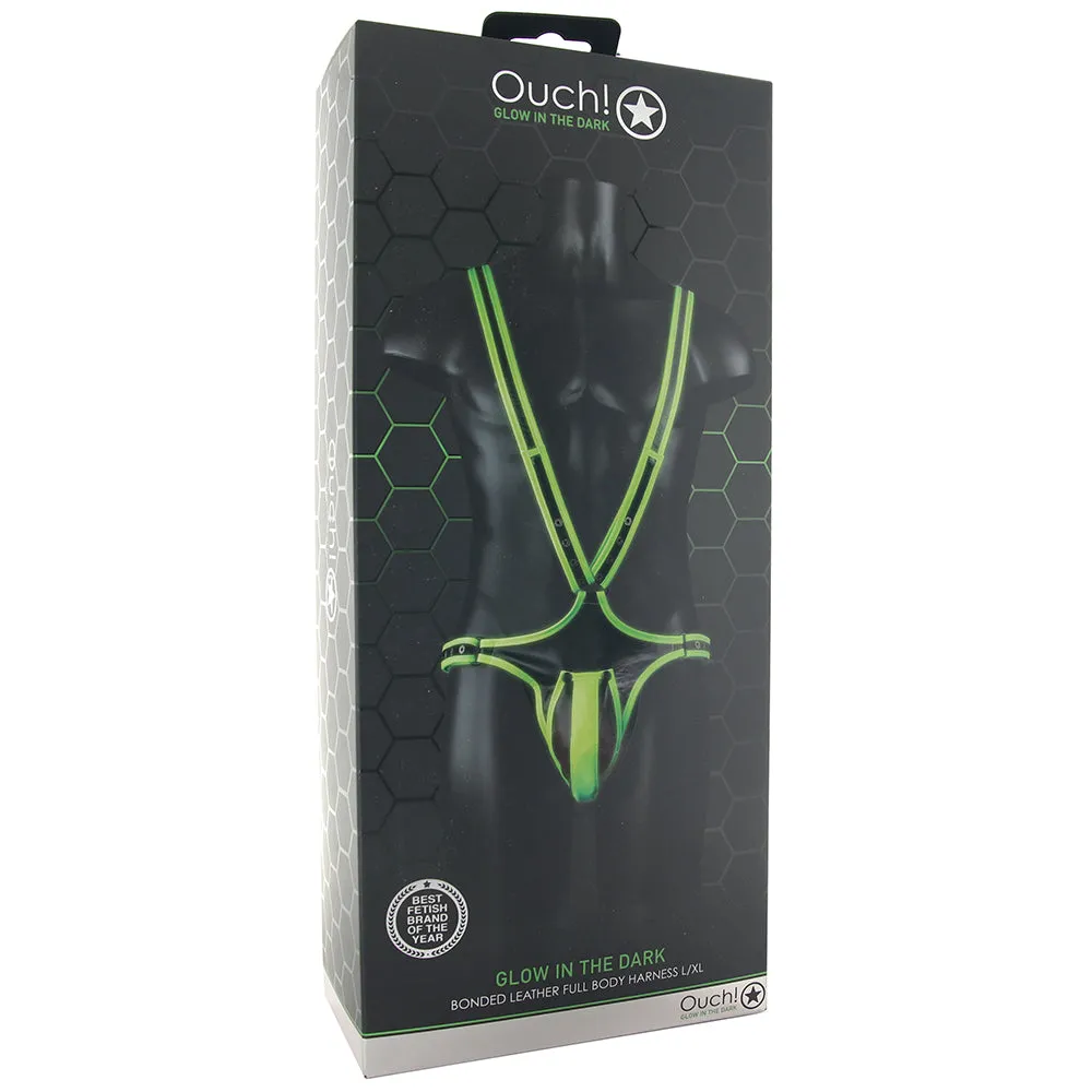 Ouch! Glow In The Dark Full Body Harness /XL
