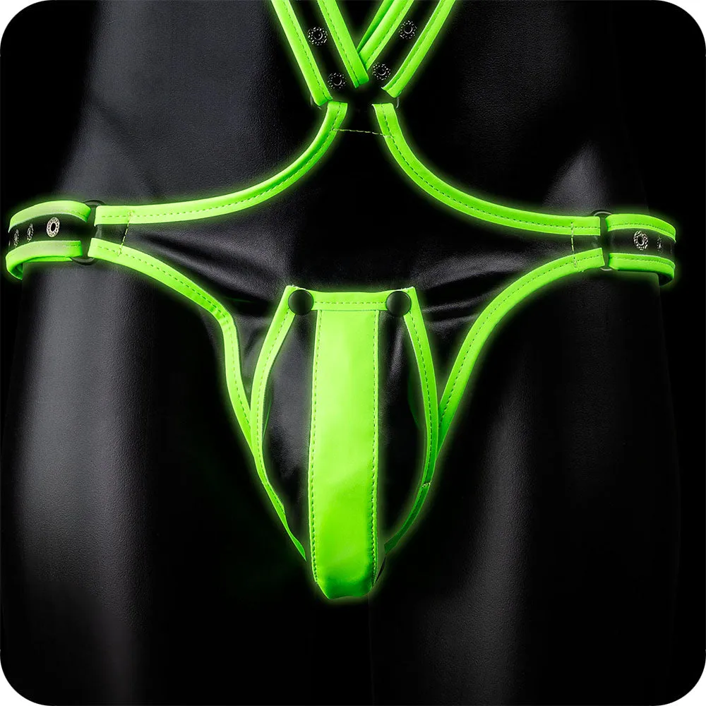 Ouch! Glow In The Dark Full Body Harness /XL