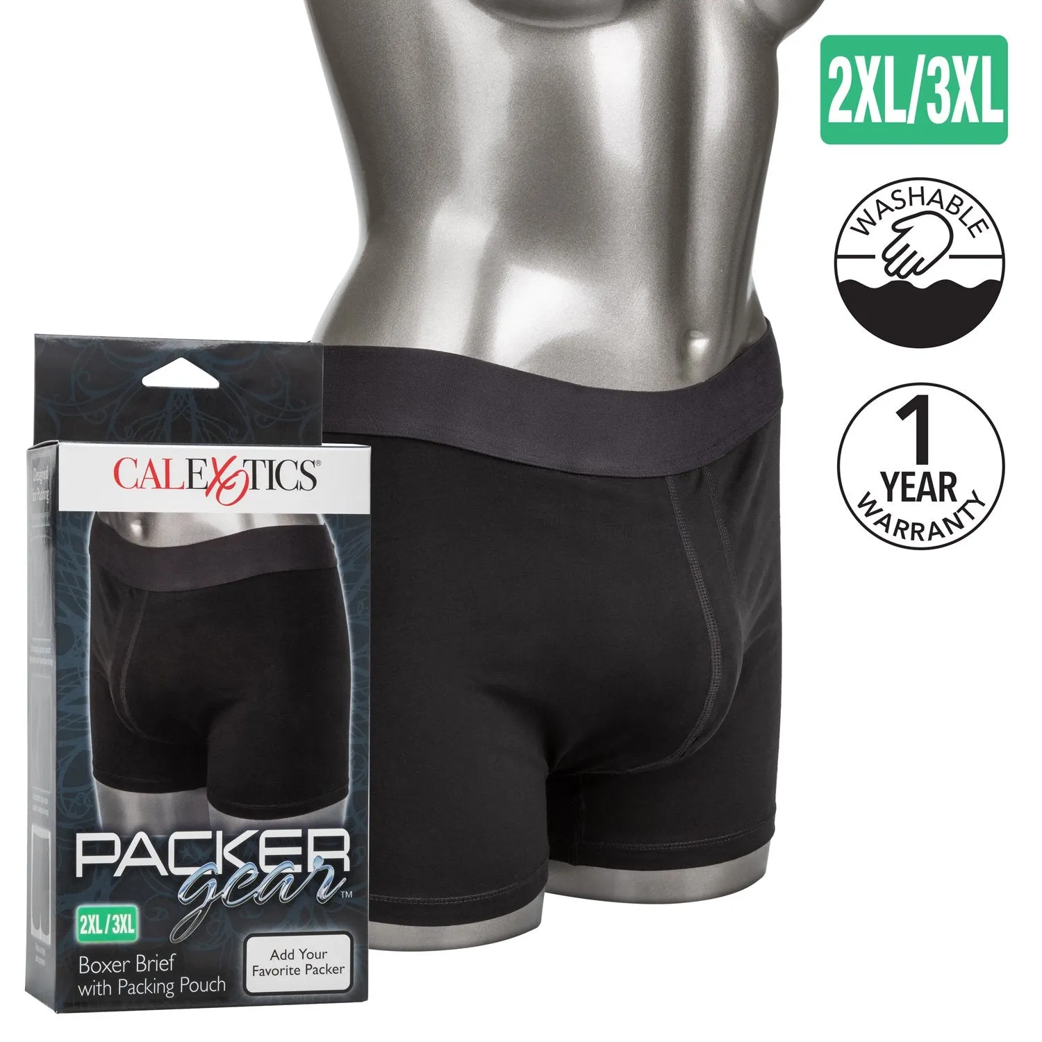 Packer Gear Boxer Brief with Packing Pouch - 2XL/3XL