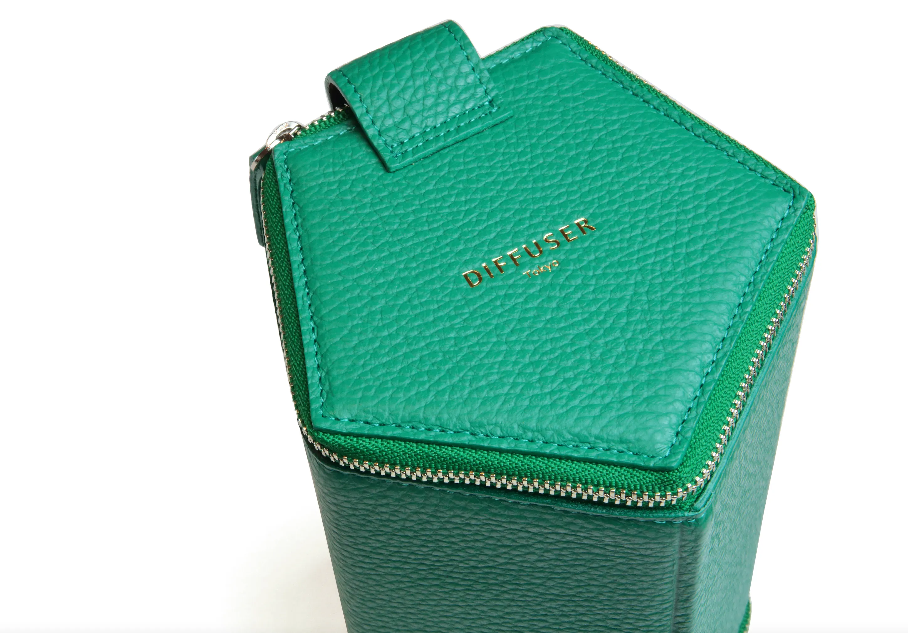 PENTAGON PRISM STORAGE BOX-Green / Brown