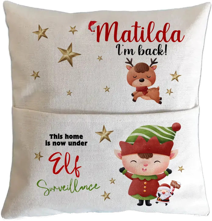 Personalised Elf Pillow (Elf not included)