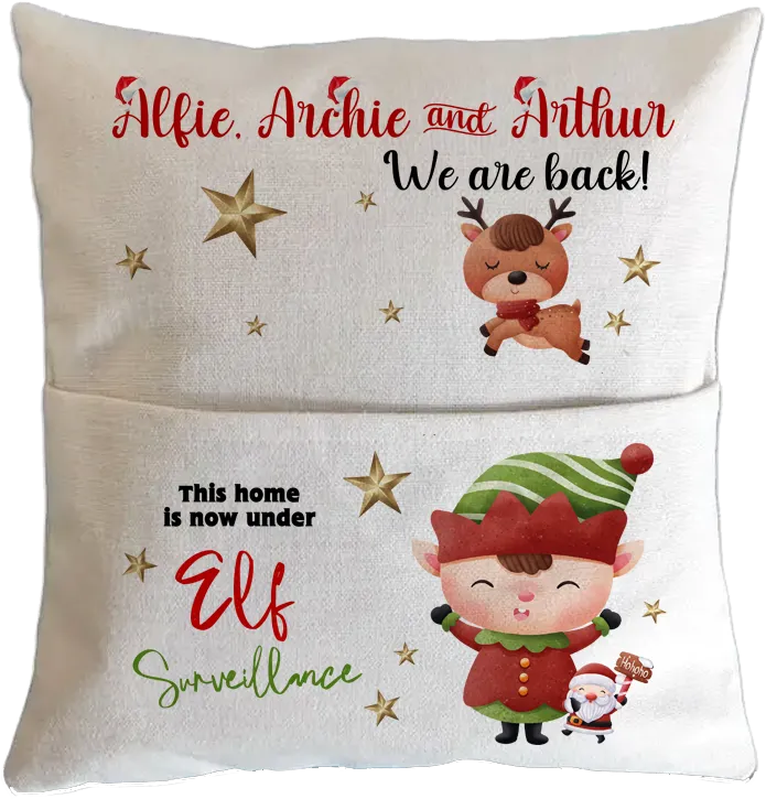 Personalised Elf Pillow (Elf not included)