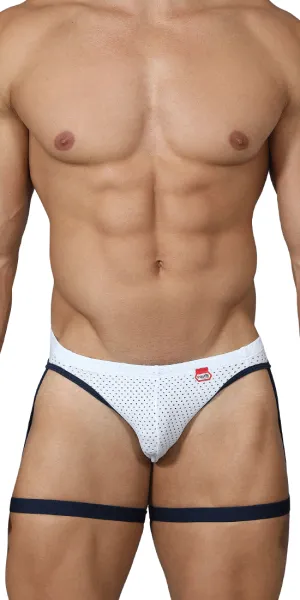 Pikante 0217 Adventures Garter Briefs White