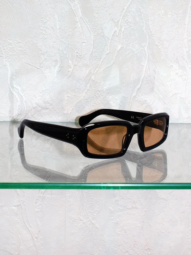 Port Tanger Mektoub Sunglasses, Black/Amber