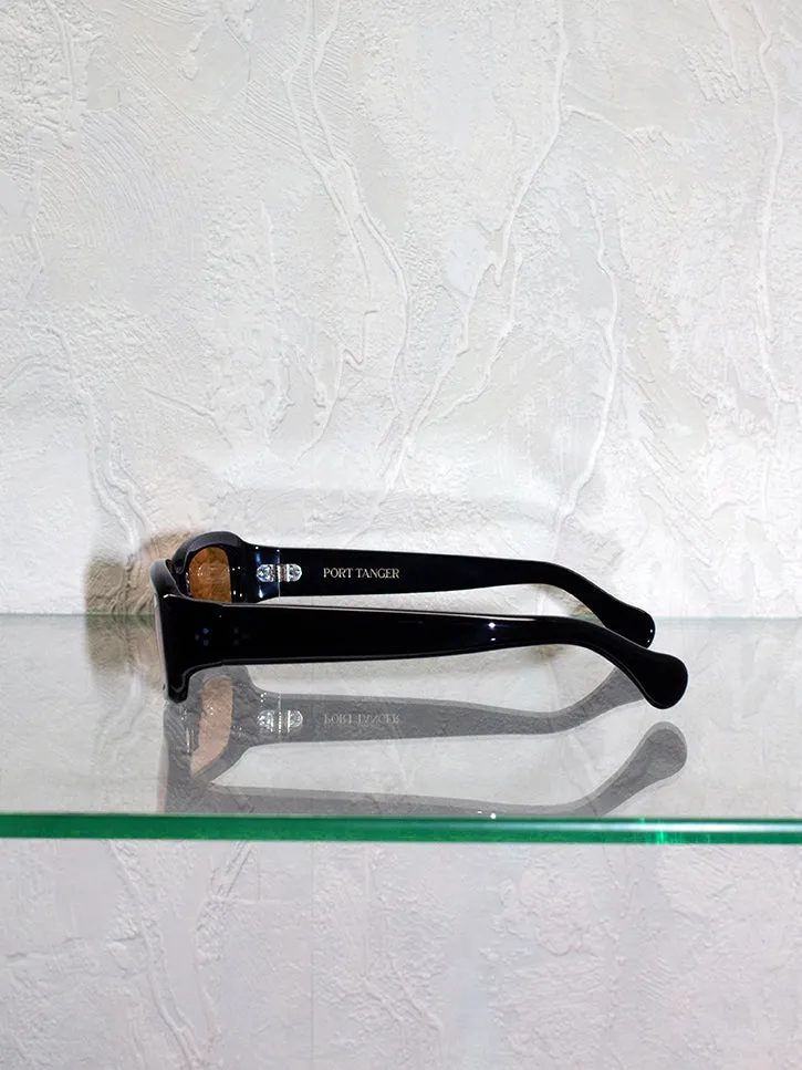 Port Tanger Mektoub Sunglasses, Black/Amber
