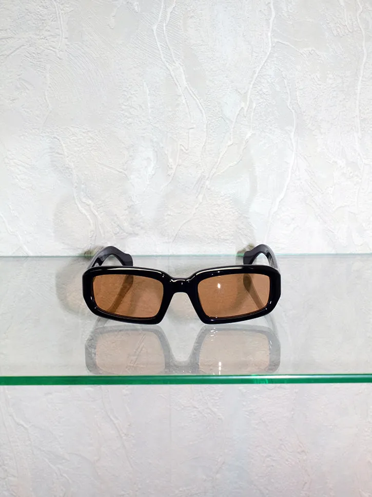 Port Tanger Mektoub Sunglasses, Black/Amber