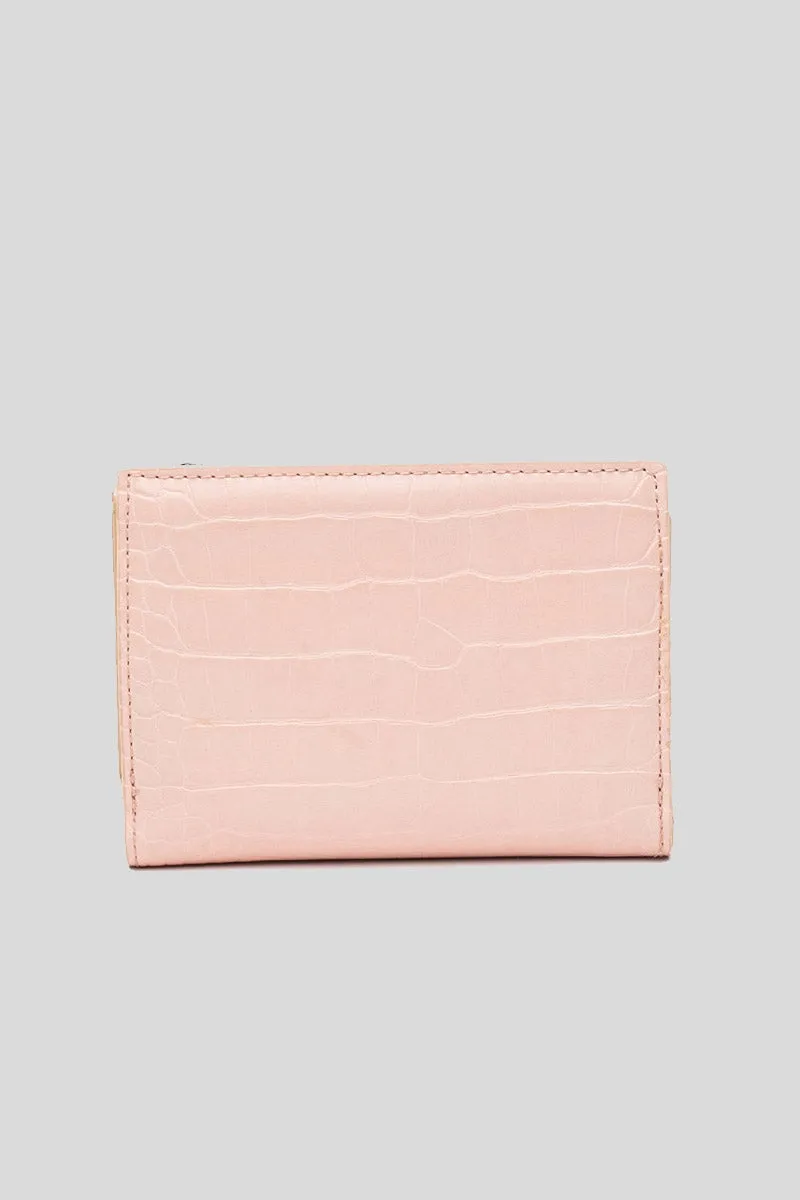 Portafoglio Pu St. Croco   Pu Rosa