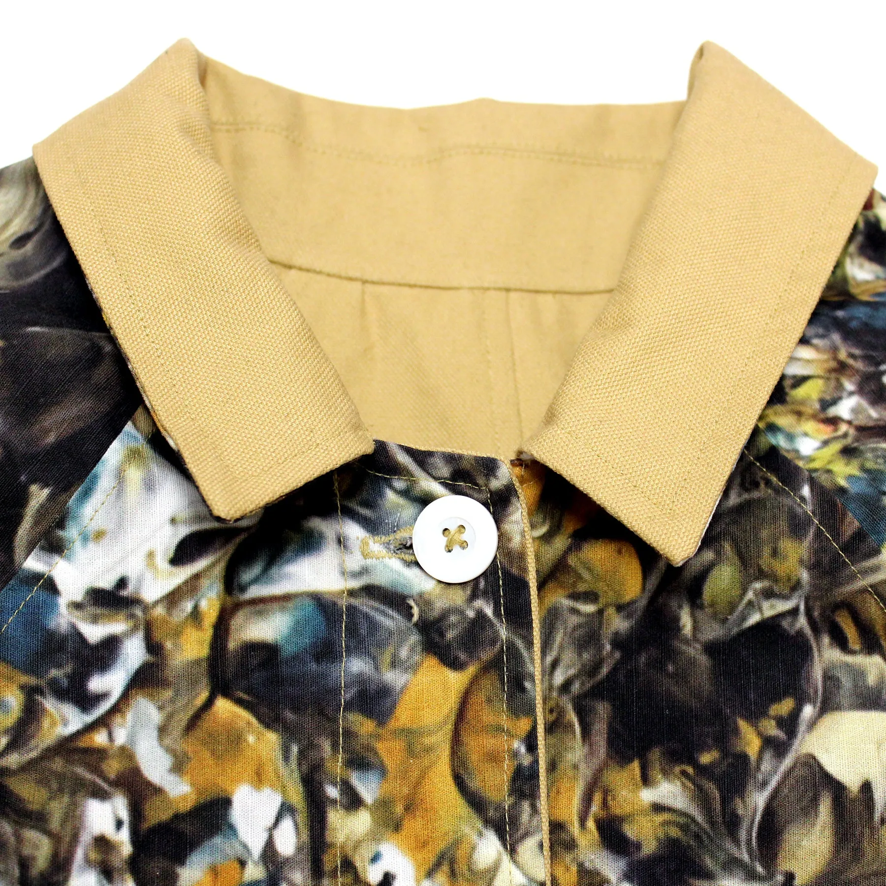Reversible Trench Jacket (Paint Camo Cotton Ripstop / Tan Canvas)
