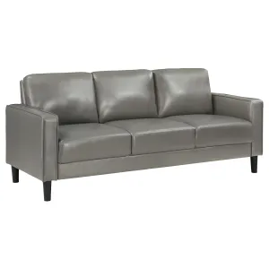 Ruth Upholstered Track Arm Sofa Grey