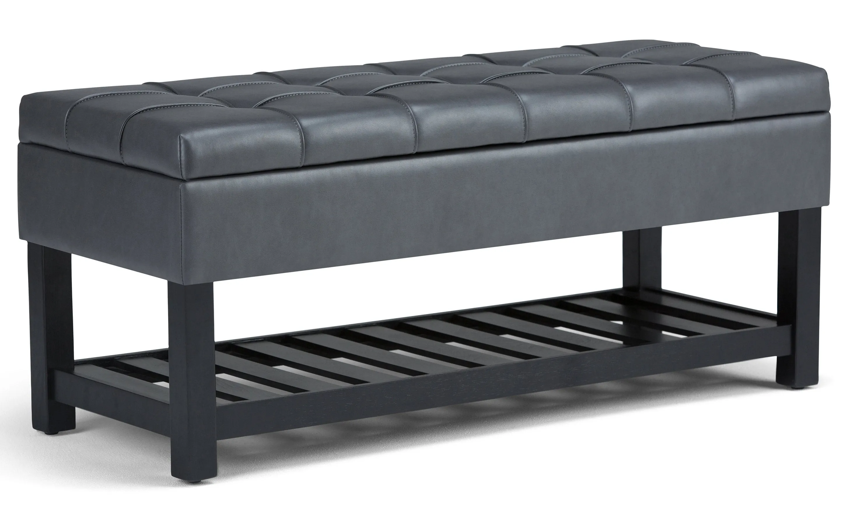 Saxon Ottoman Bench in Vegan Leather