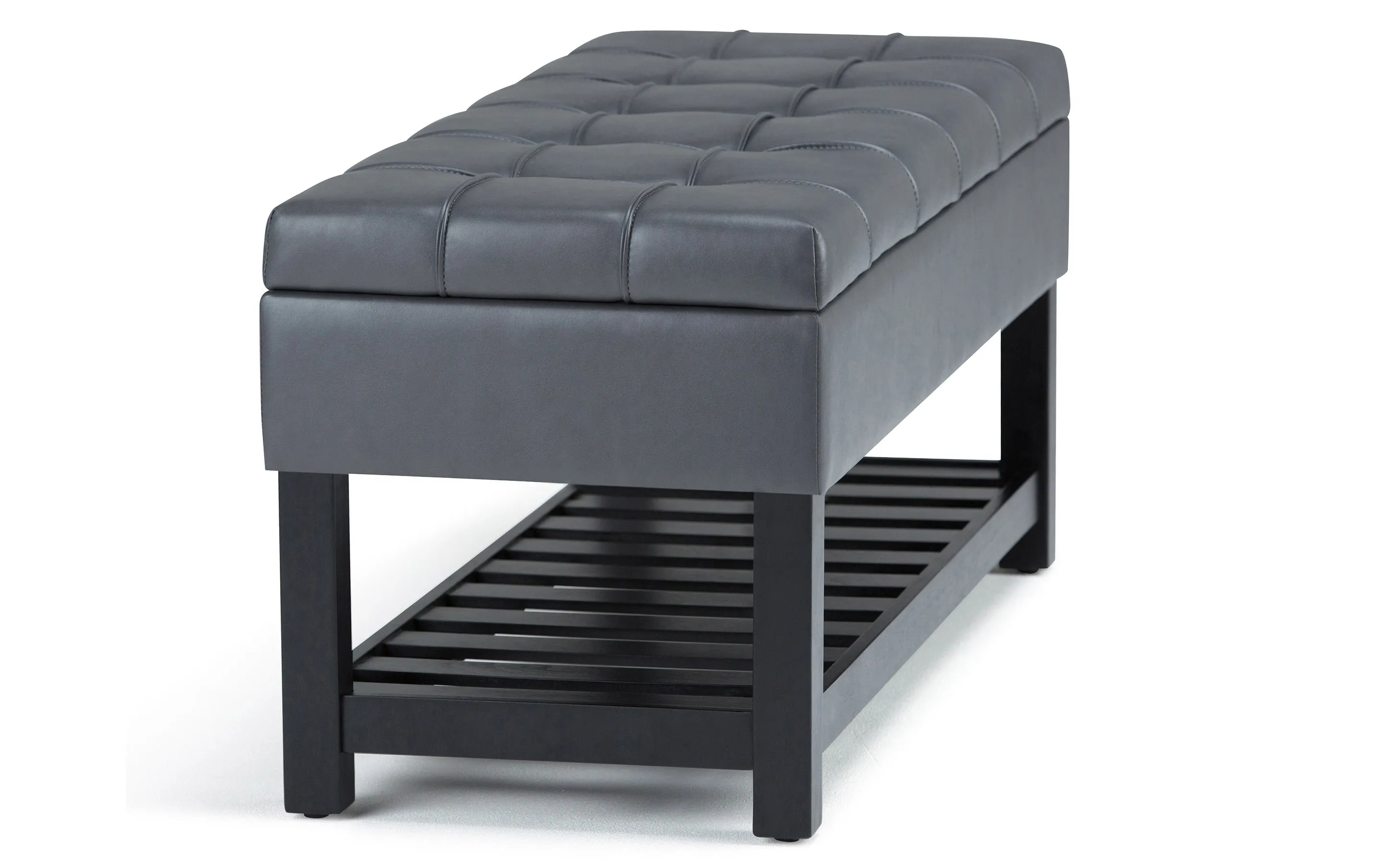 Saxon Ottoman Bench in Vegan Leather