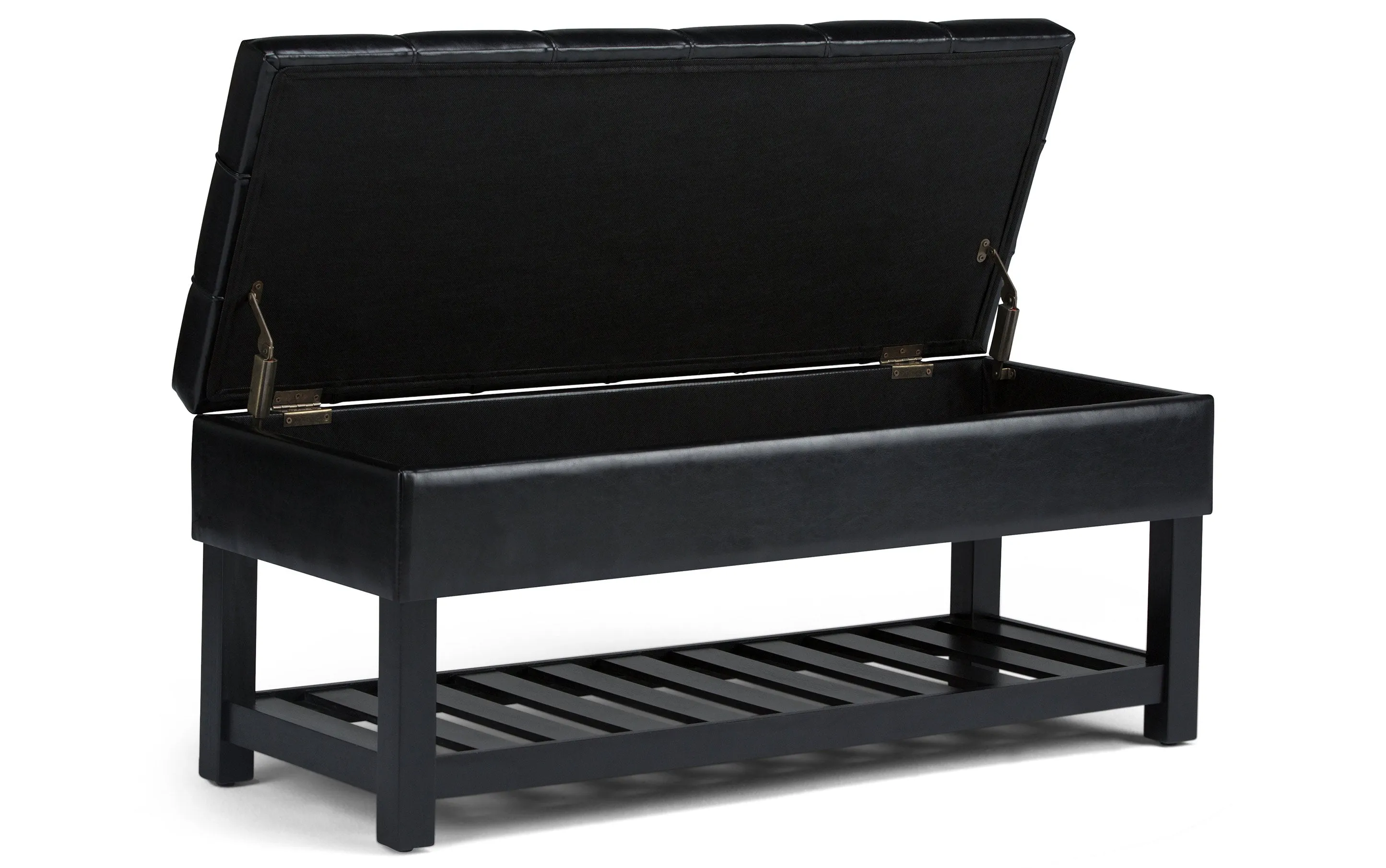 Saxon Ottoman Bench in Vegan Leather