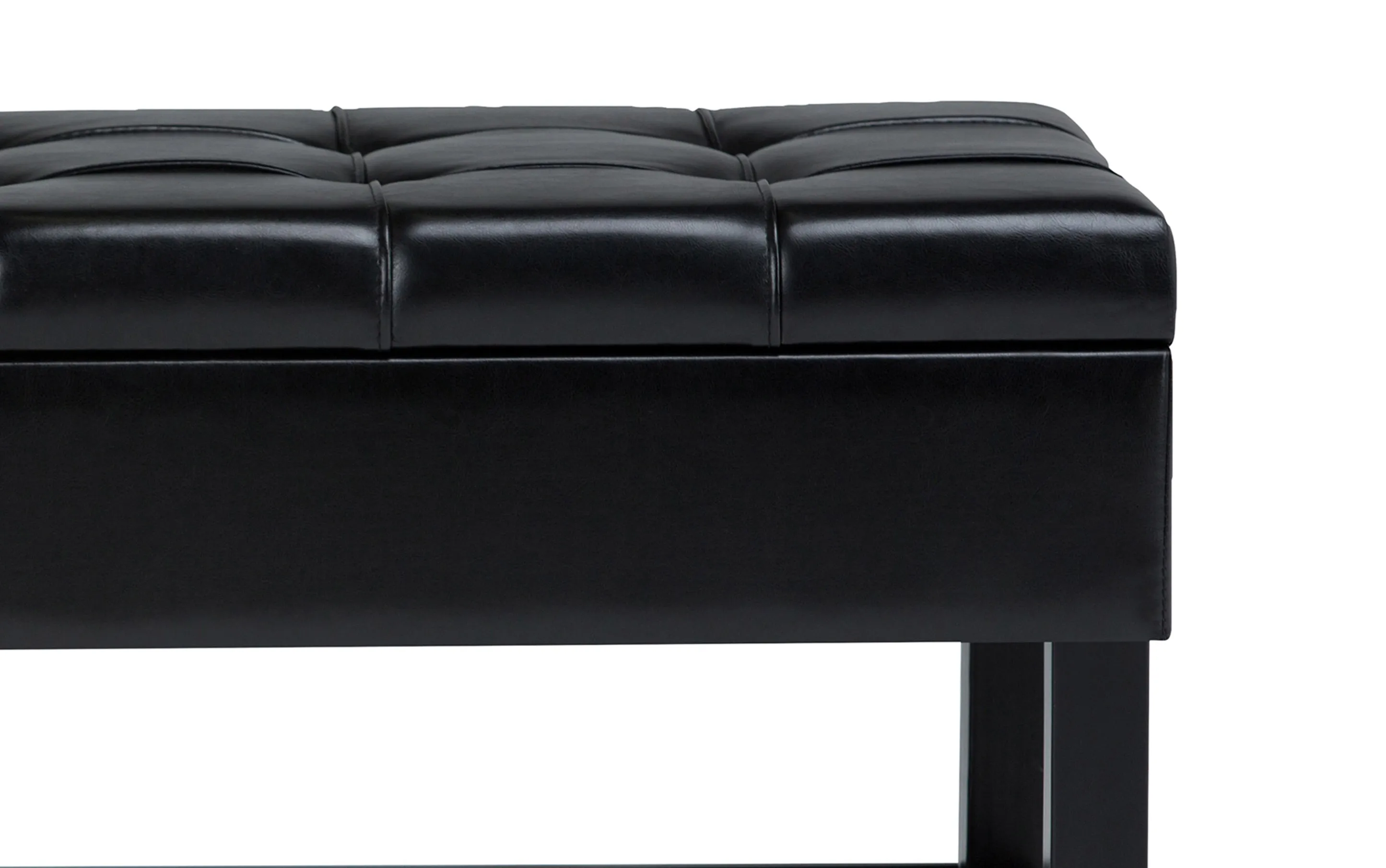 Saxon Ottoman Bench in Vegan Leather