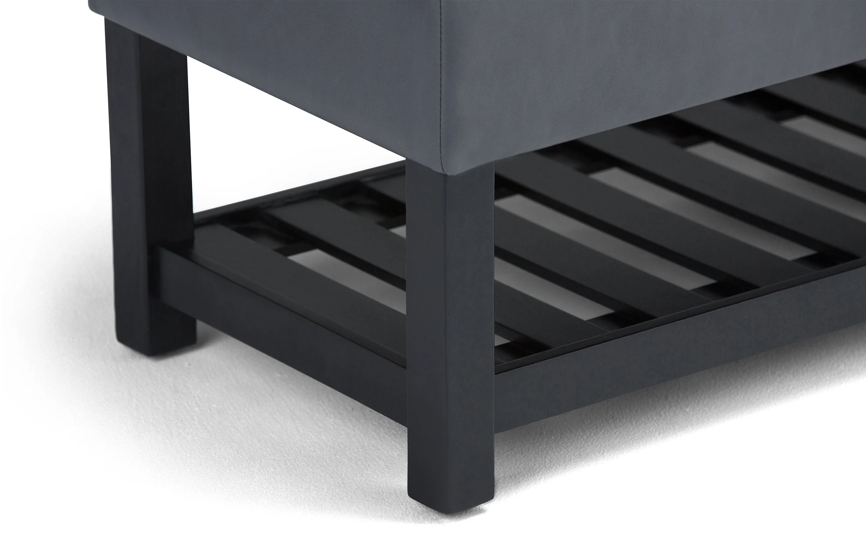 Saxon Ottoman Bench in Vegan Leather