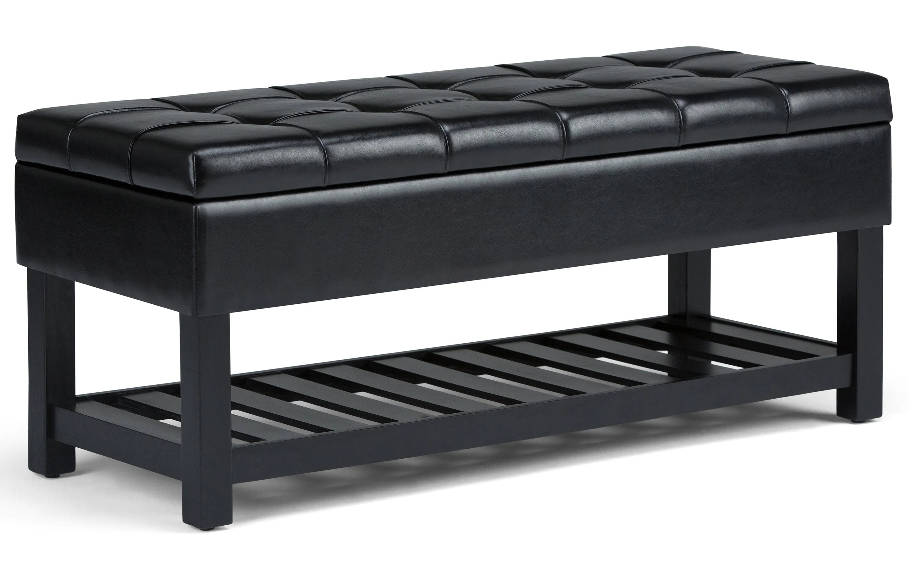 Saxon Ottoman Bench in Vegan Leather