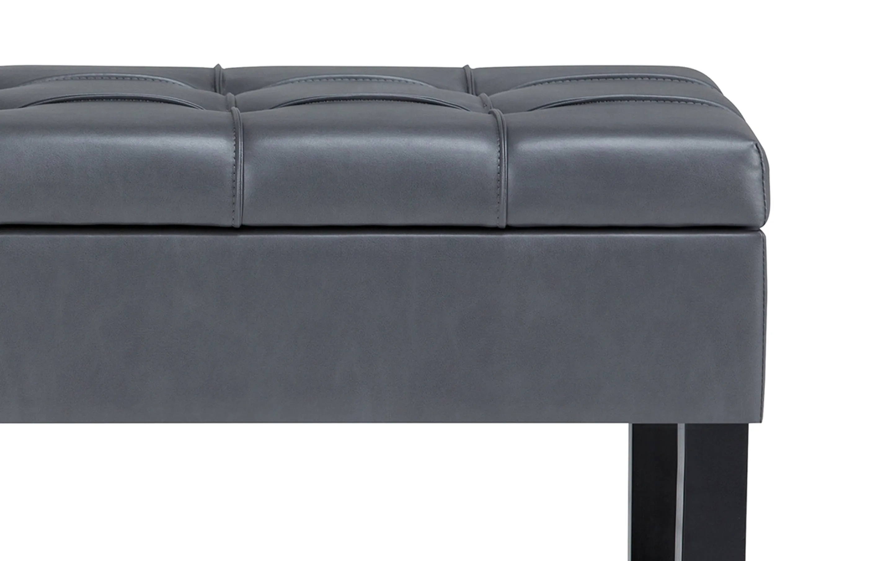 Saxon Ottoman Bench in Vegan Leather