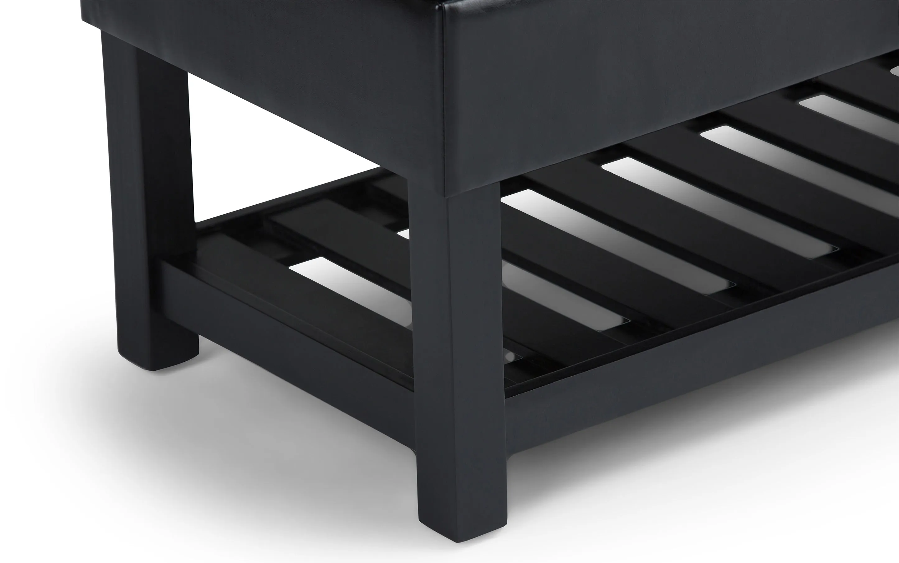 Saxon Ottoman Bench in Vegan Leather