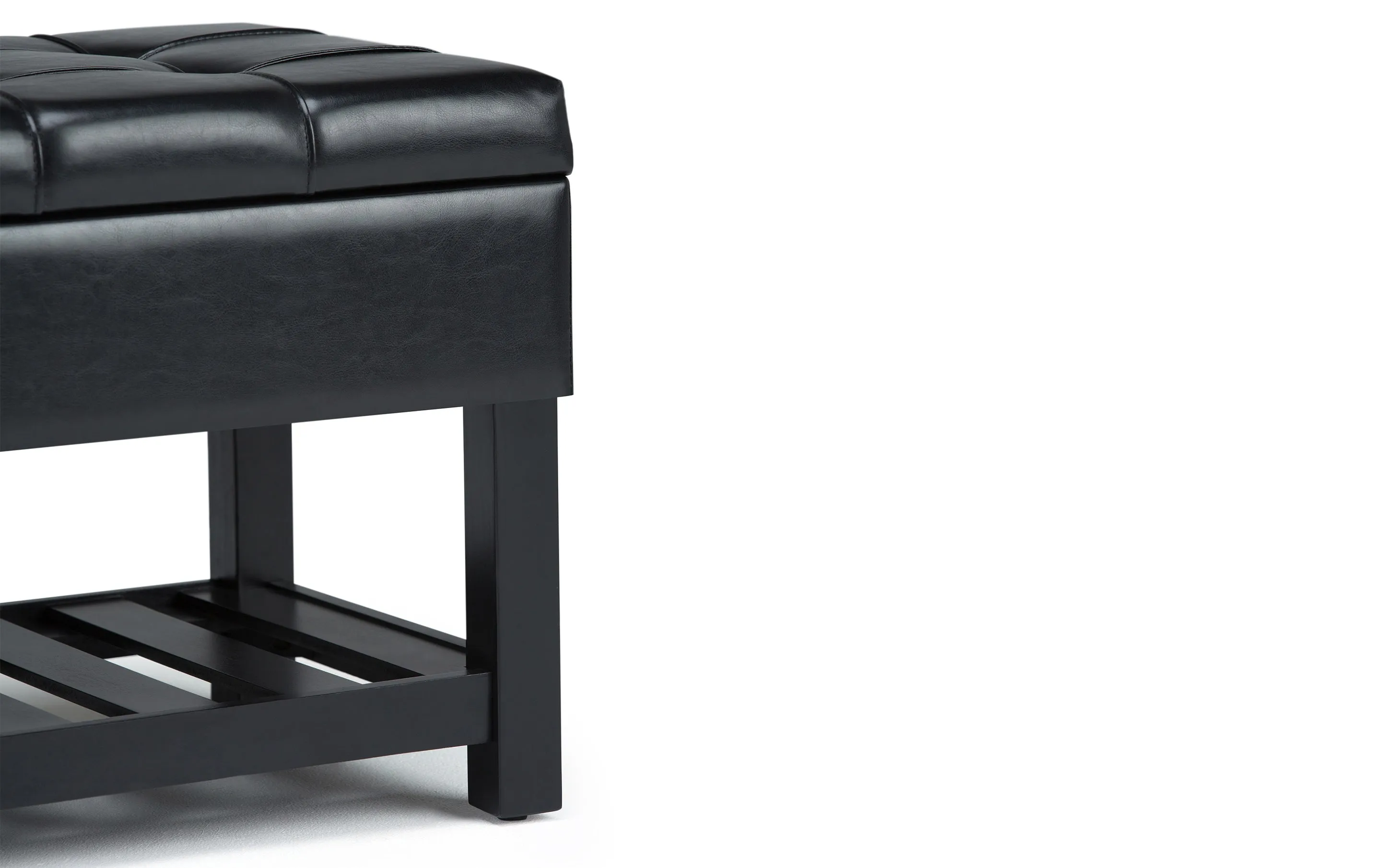 Saxon Ottoman Bench in Vegan Leather