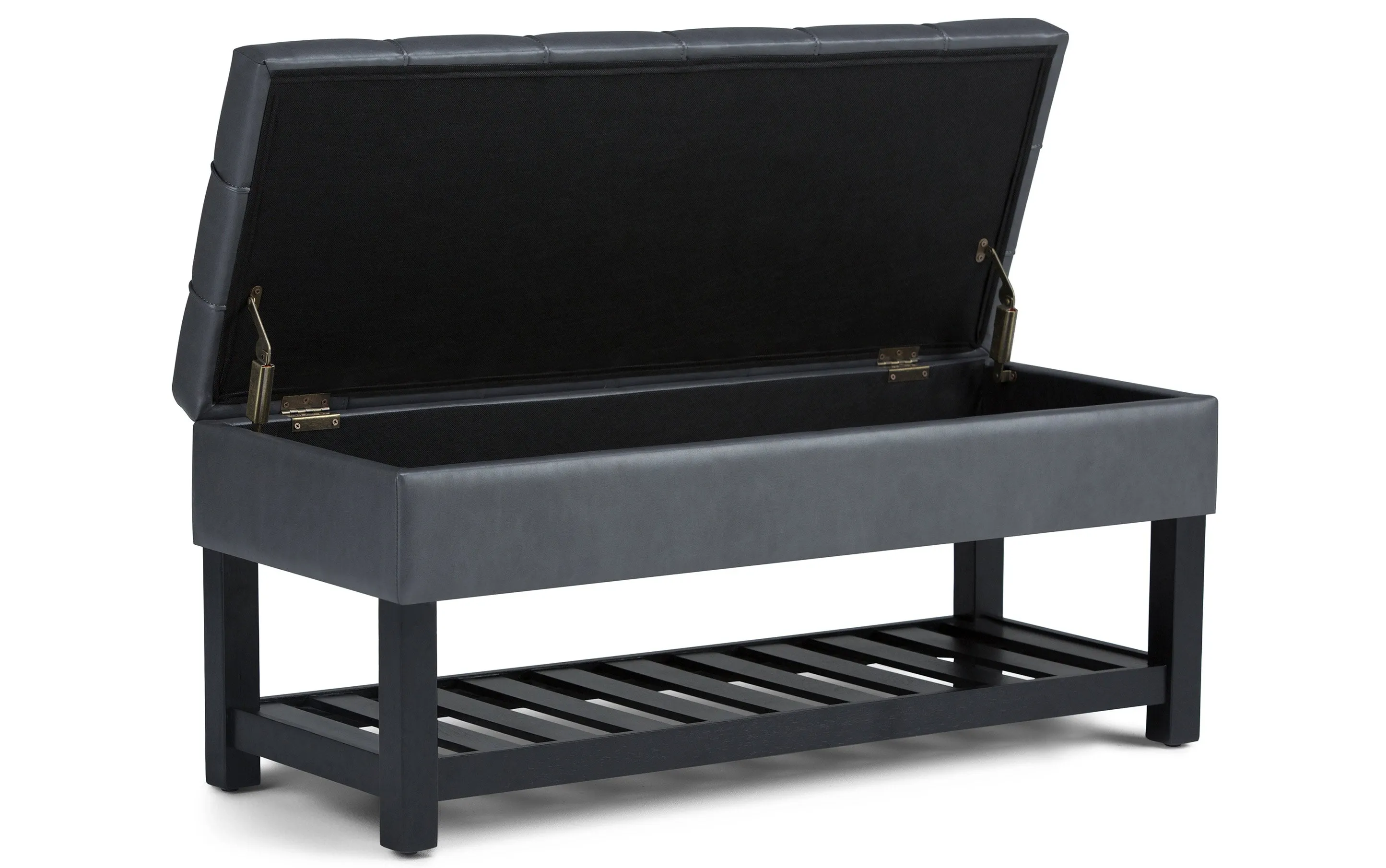 Saxon Ottoman Bench in Vegan Leather