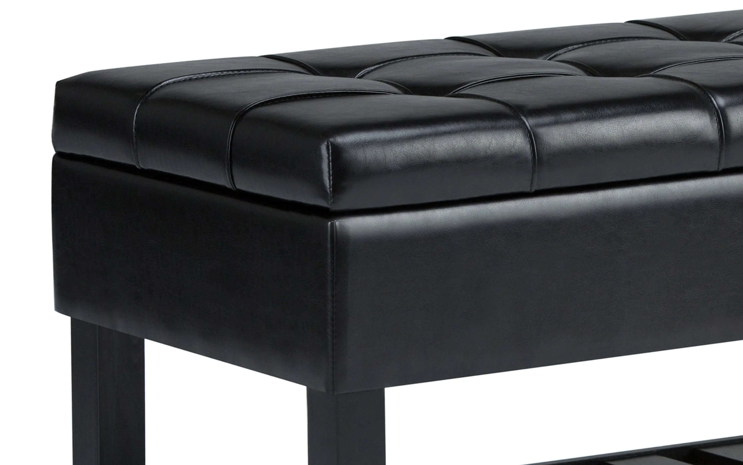 Saxon Ottoman Bench in Vegan Leather