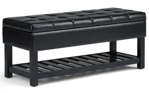 Saxon Ottoman Bench in Vegan Leather