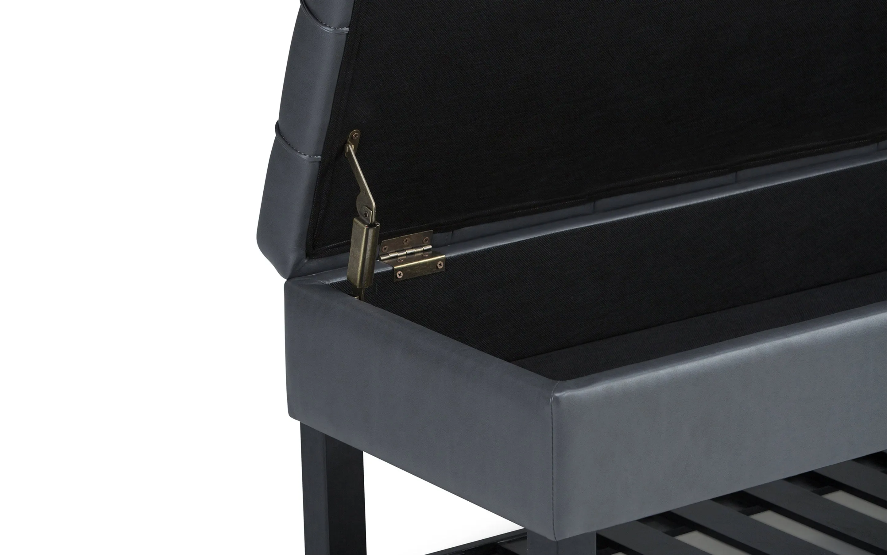 Saxon Ottoman Bench in Vegan Leather
