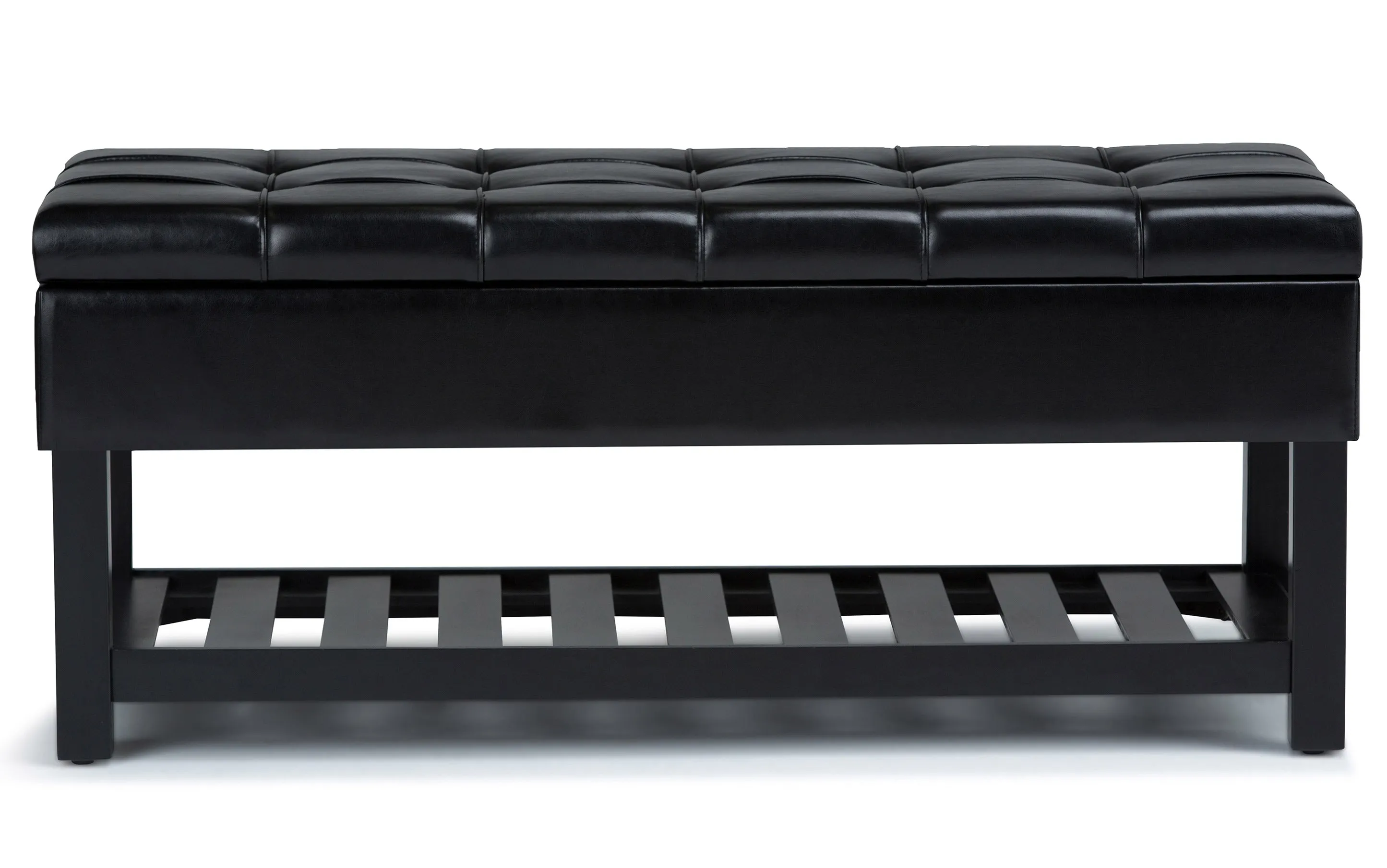 Saxon Ottoman Bench in Vegan Leather