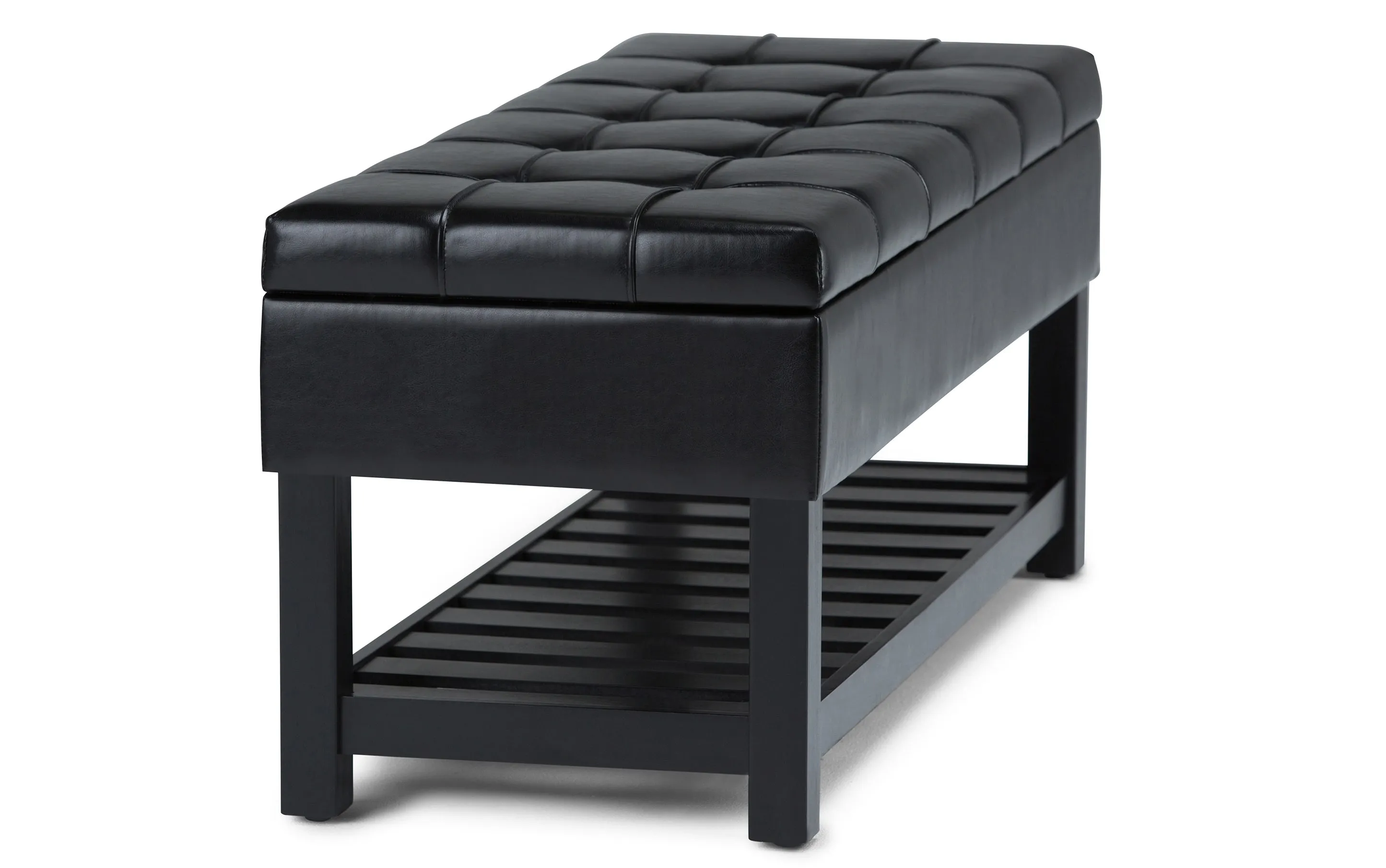 Saxon Ottoman Bench in Vegan Leather